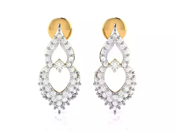 Earrings-3621 diamond earring gold