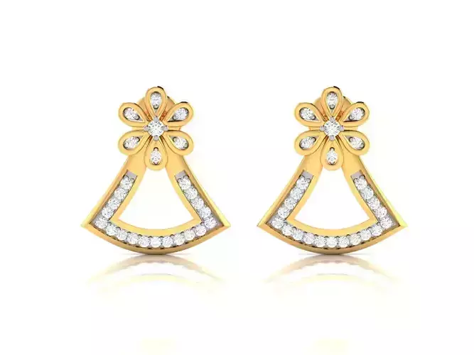 Earrings-3616 angel earring gold