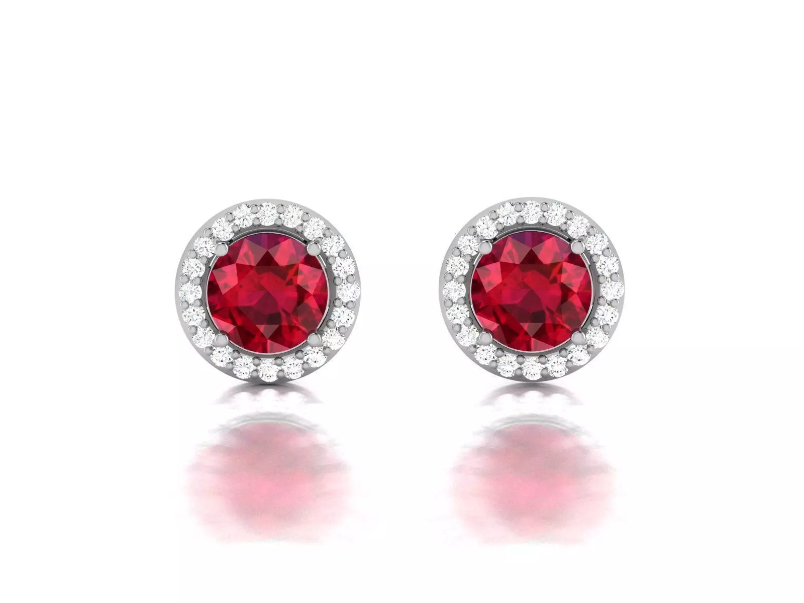 Earrings-3580 diamond stud earrings 3D print model_0