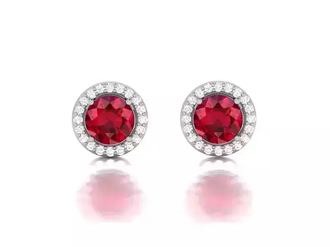 Earrings-3580 diamond stud earrings 3D print model