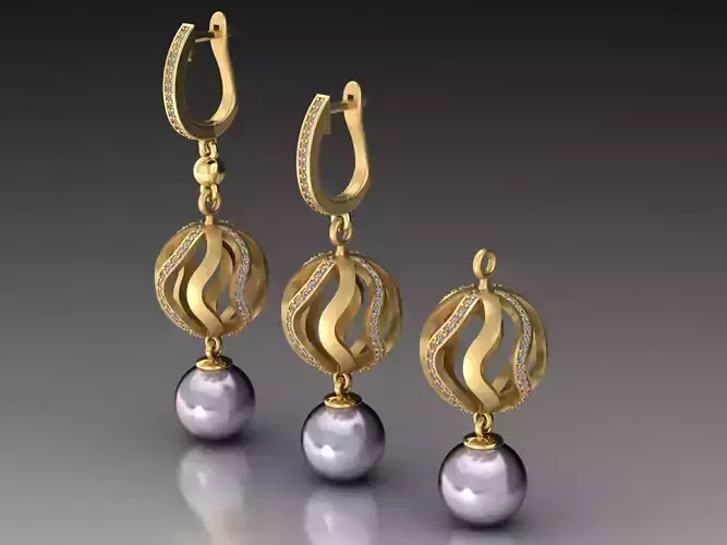 Earrings with pearls