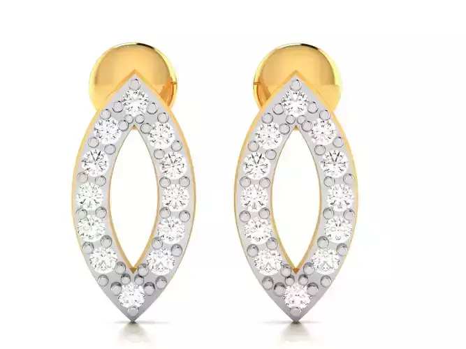 Earrings-3867 diamond earring gold