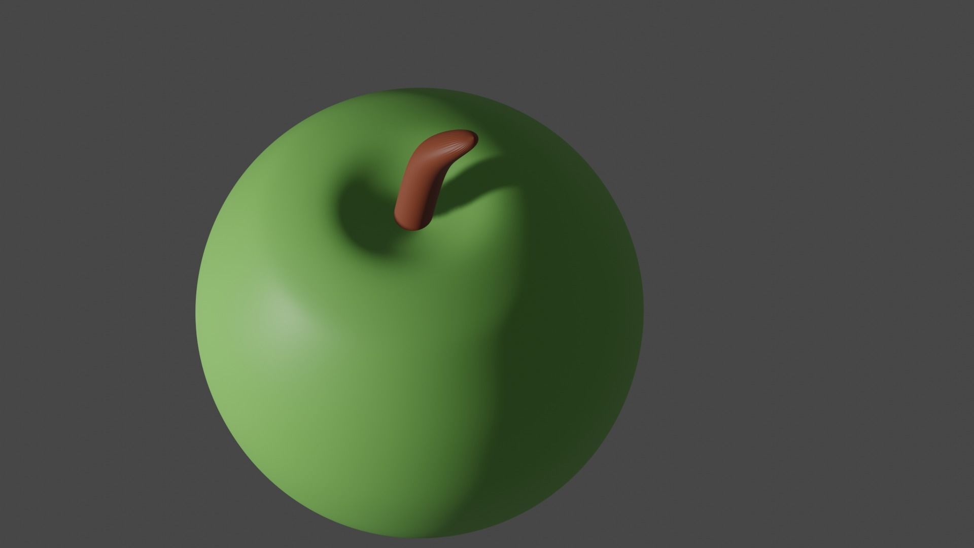 Green Apple  Free low-poly 3D model_2