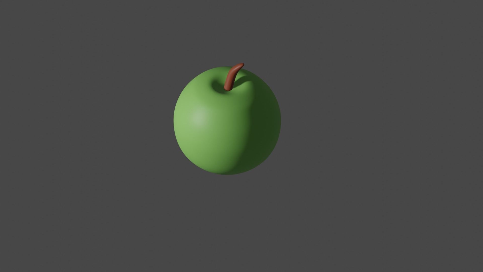 Green Apple  Free low-poly 3D model_3