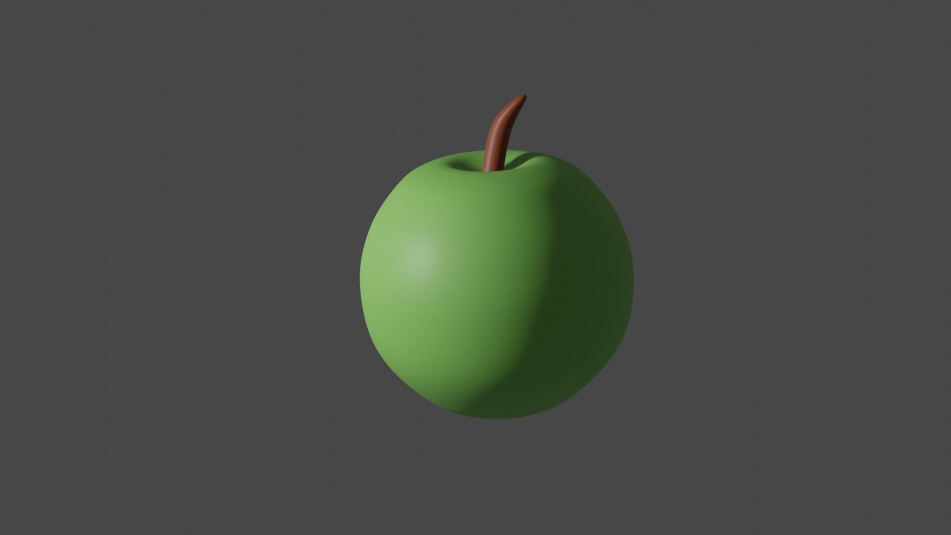 Green Apple  Free low-poly 3D model_4