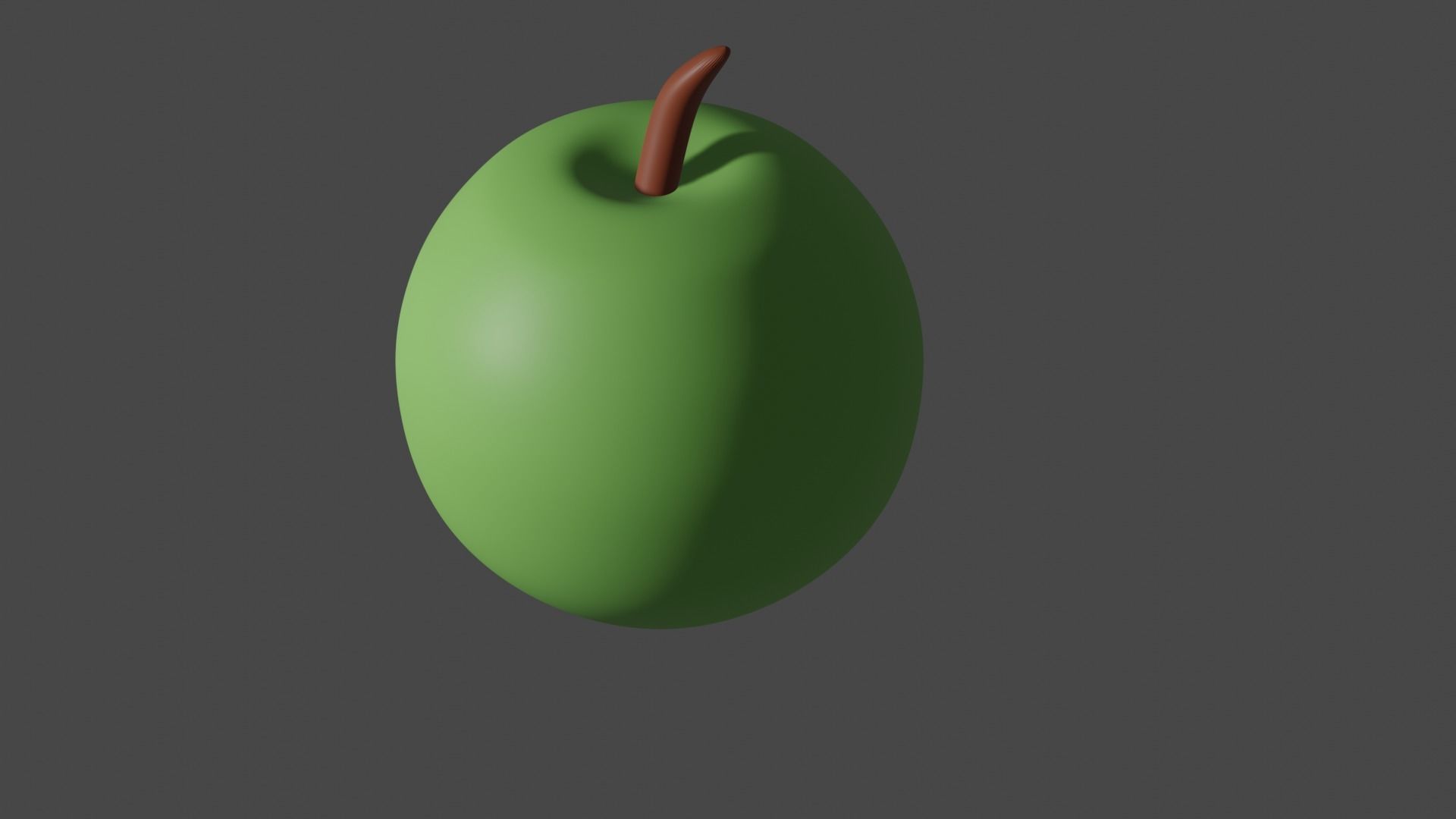 Green Apple  Free low-poly 3D model_1