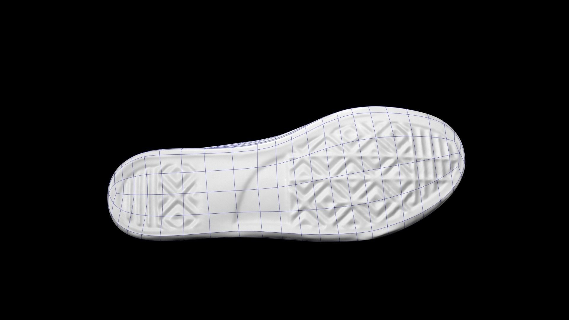 Converse pair of sneakers Low-poly 3D model_19