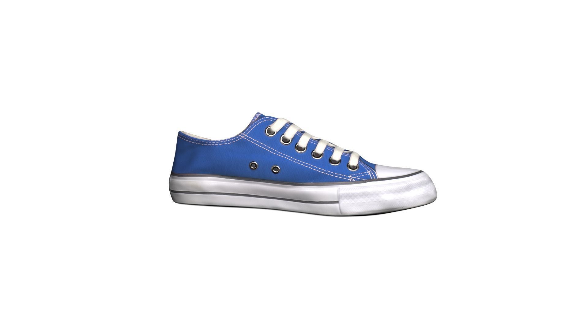 Converse pair of sneakers Low-poly 3D model_14