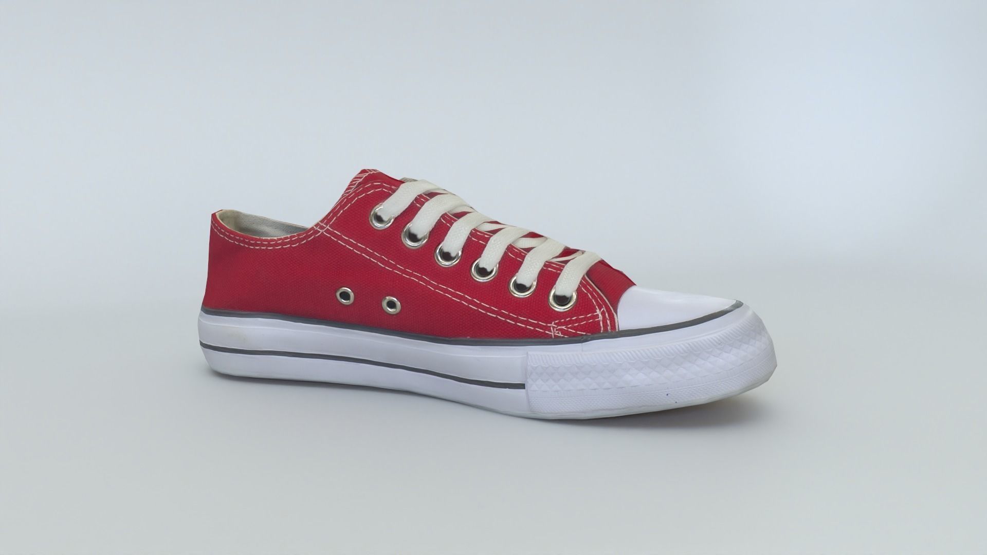 Converse pair of sneakers Low-poly 3D model_4