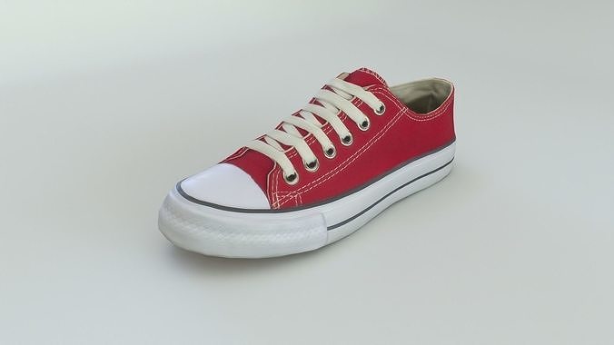 Converse pair of sneakers Low-poly 3D model