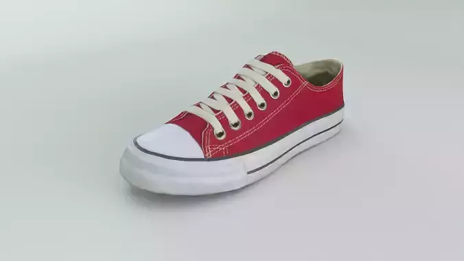 Converse pair of sneakers Low-poly 3D model