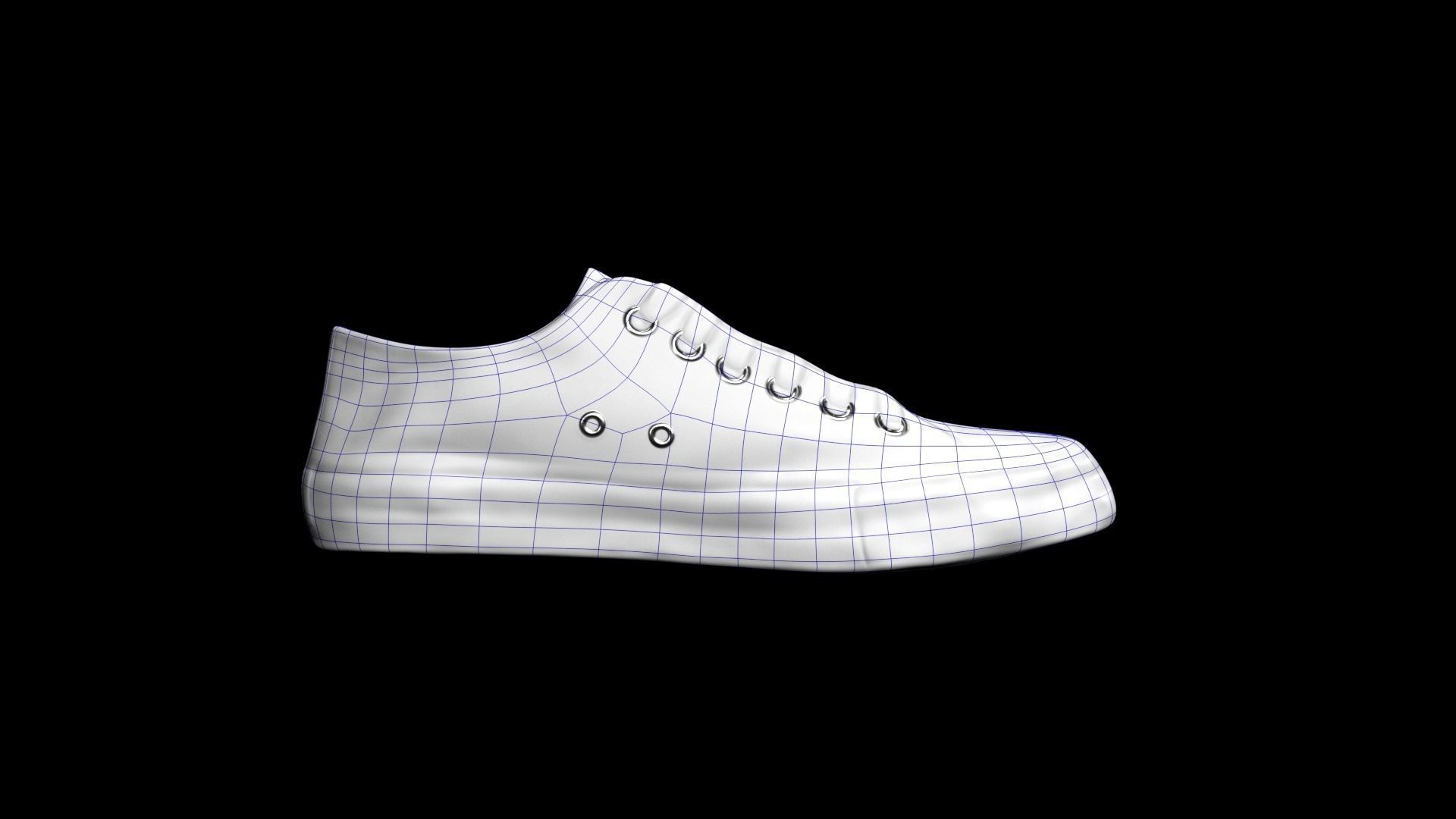 Converse pair of sneakers Low-poly 3D model_15