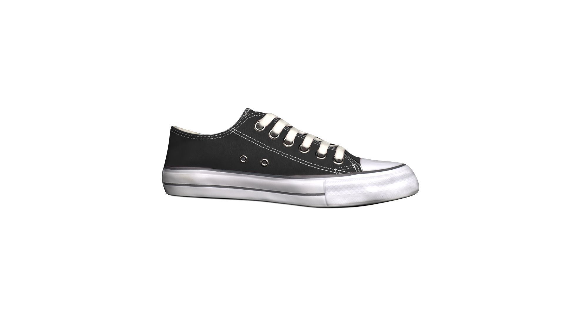Converse pair of sneakers Low-poly 3D model_12