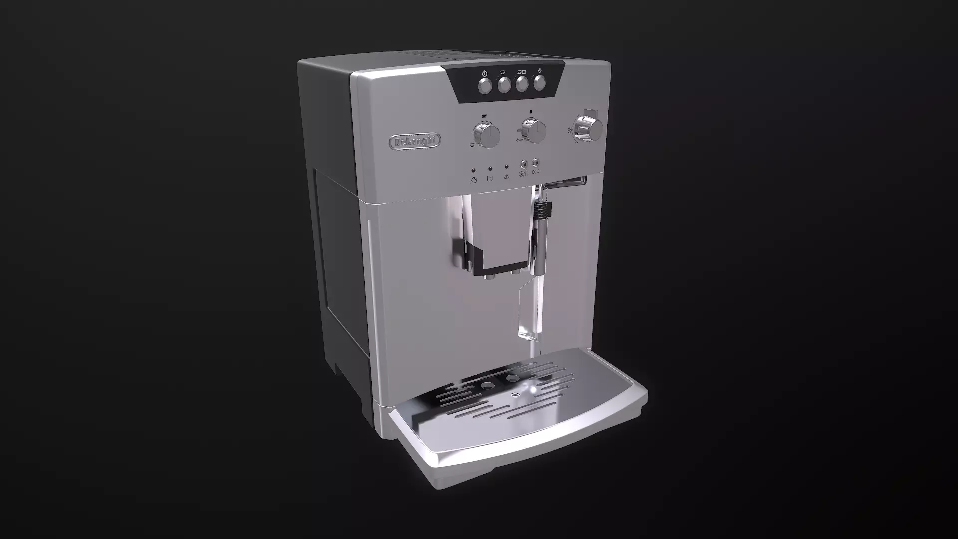 Espresso  Cappuccino Machine  Low-poly 3D model_0