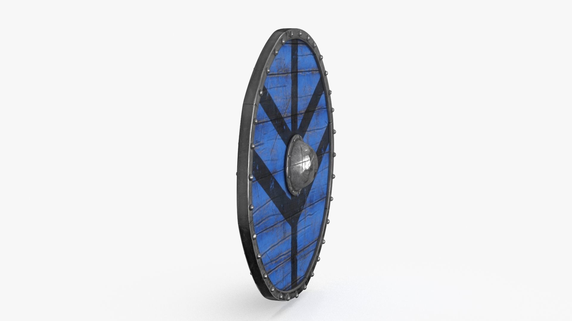 Viking Shield Low-poly 3D model_8