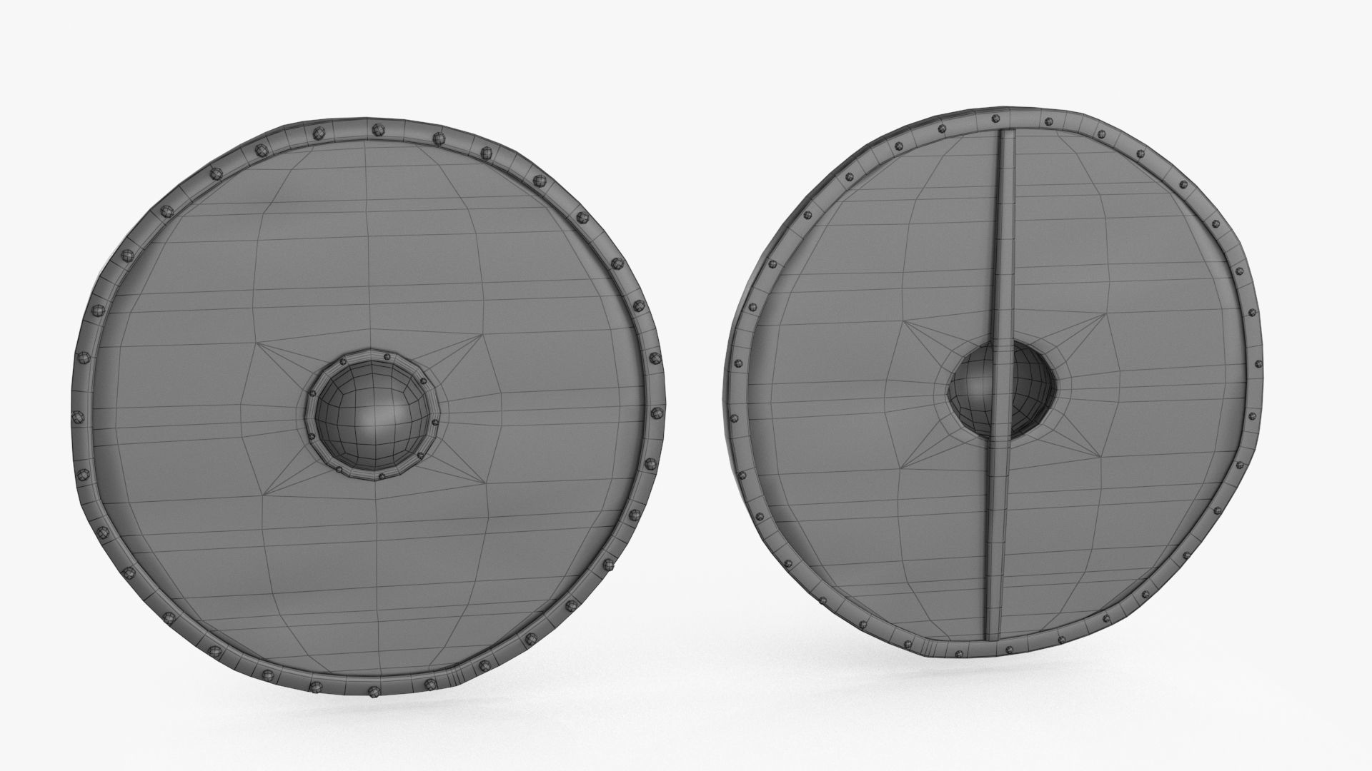 Viking Shield Low-poly 3D model_17