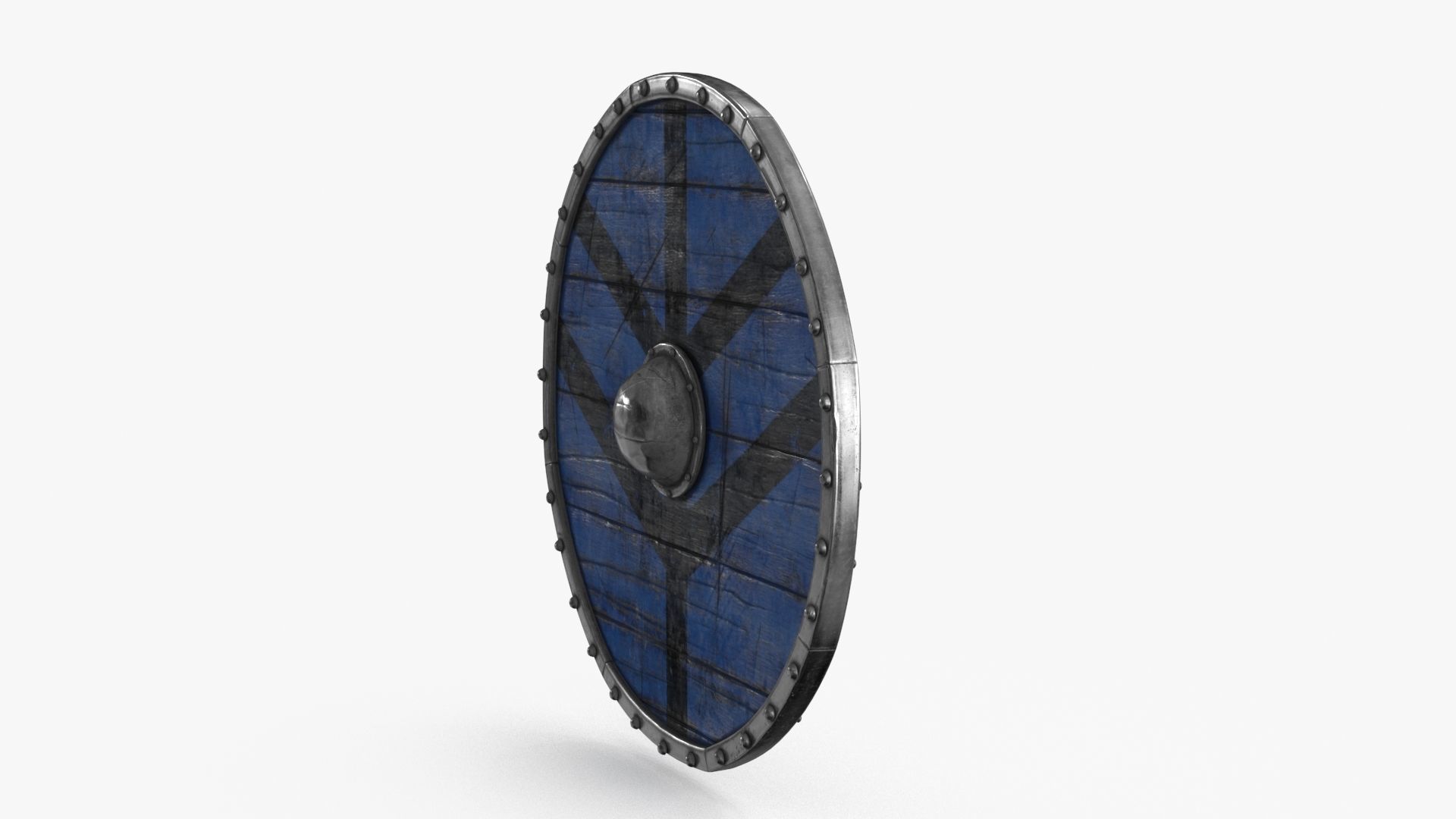 Viking Shield Low-poly 3D model_13