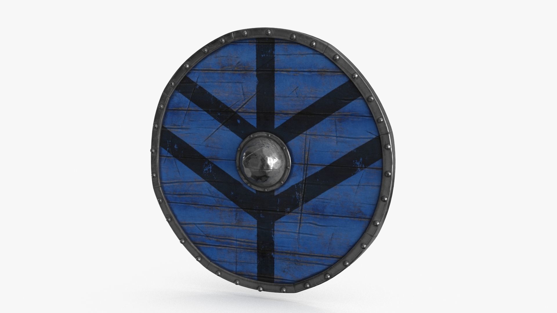 Viking Shield Low-poly 3D model_14