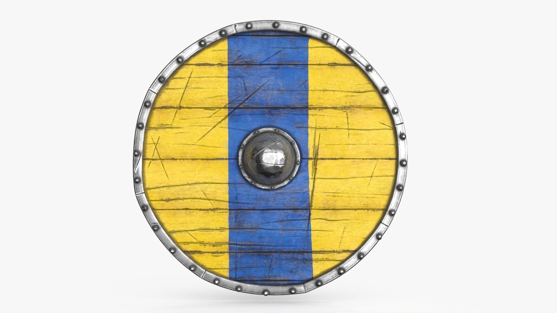 Viking Shield Low-poly 3D model_3
