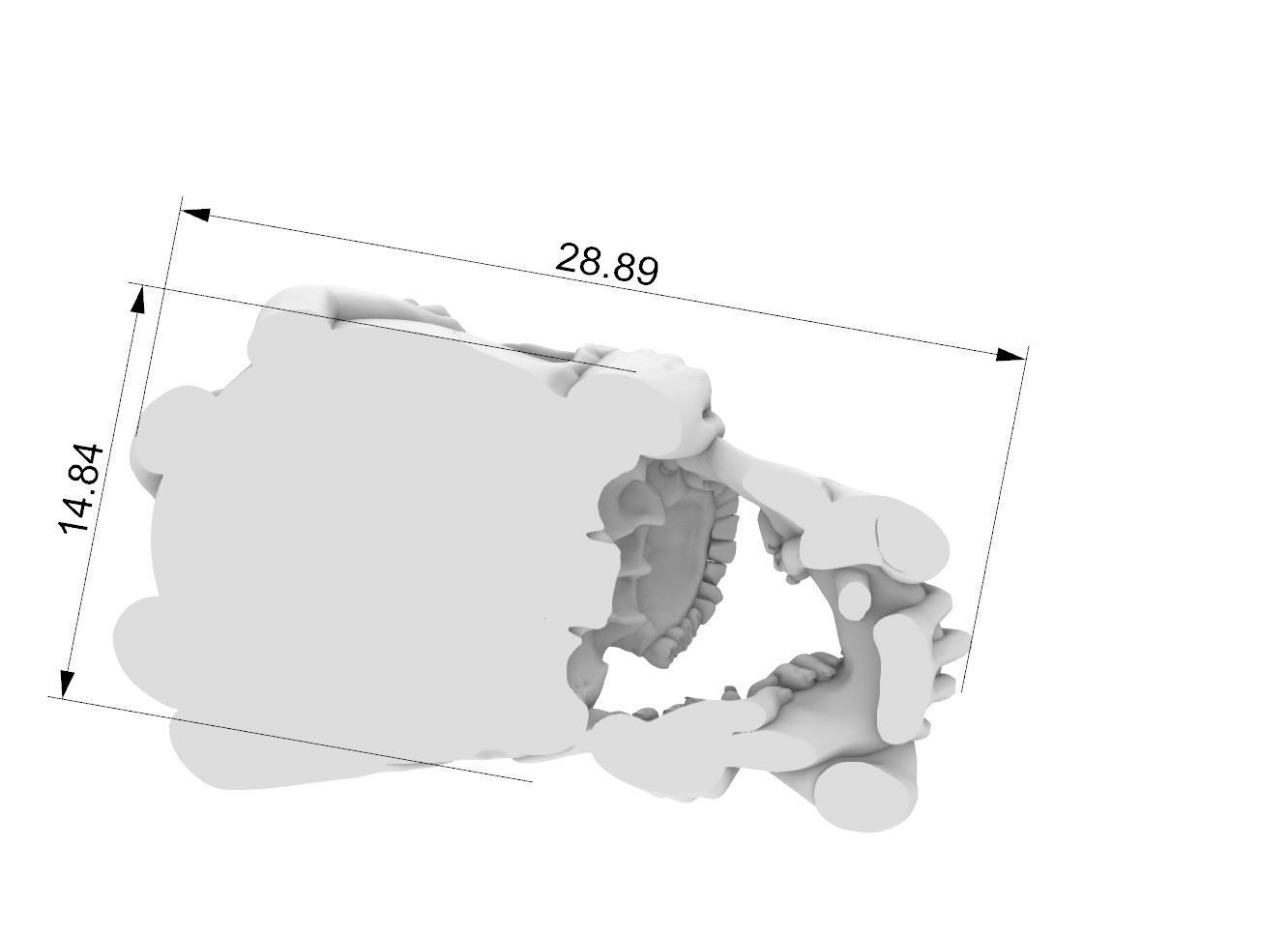 Skull and Hands Relief 3D print model cnc 3D print model_8