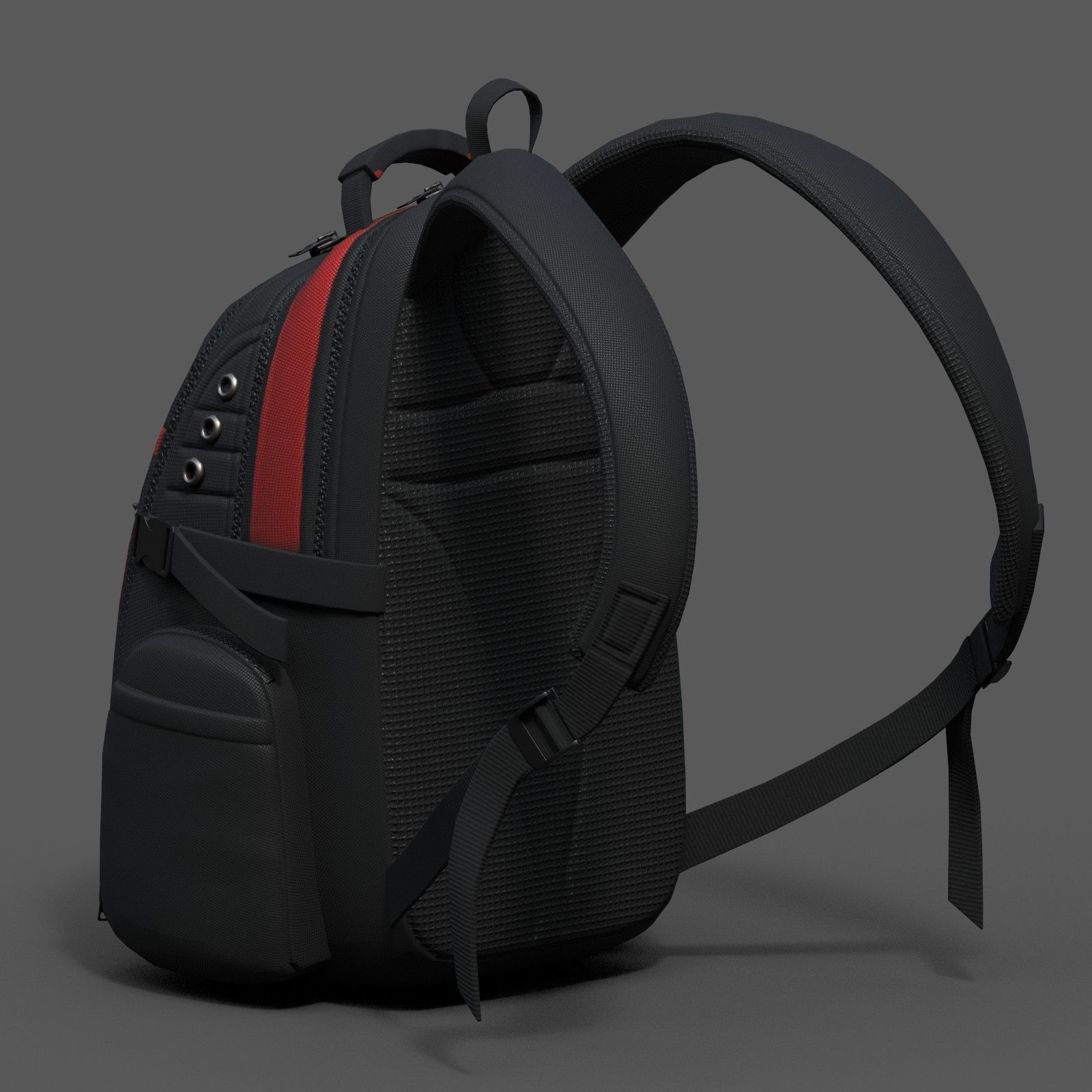 Backpack Camping Generic military combat  Low-poly 3D model_4