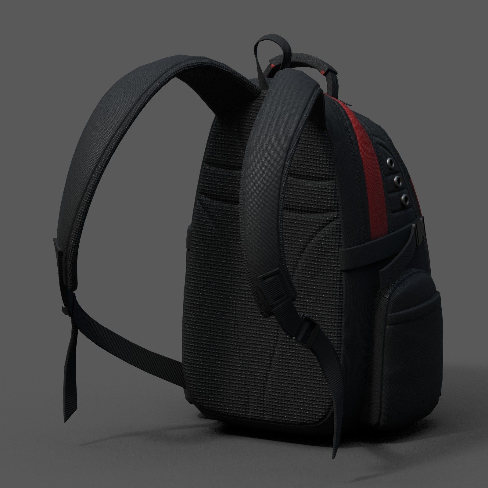 Backpack Camping Generic military combat  Low-poly 3D model_3