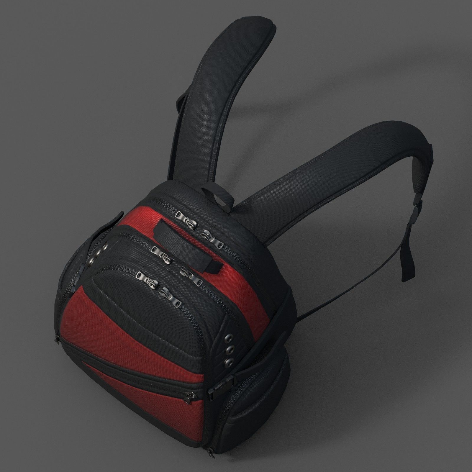 Backpack Camping Generic military combat  Low-poly 3D model_1