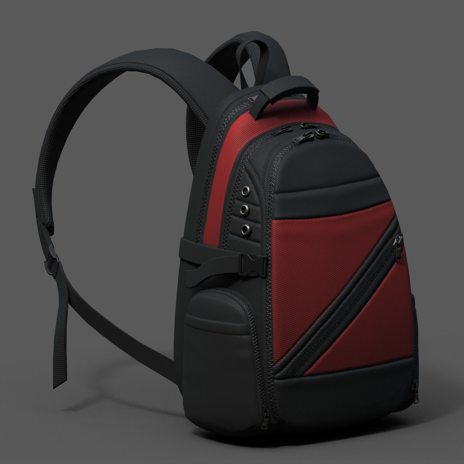 Backpack Camping Generic military combat  Low-poly 3D model_8