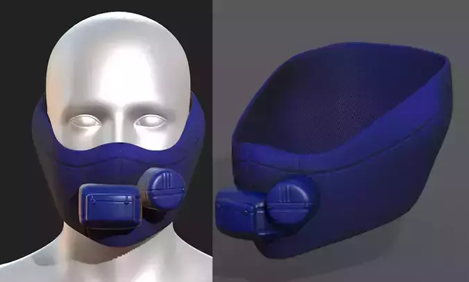 Gas mask respirator scifi futuristic 