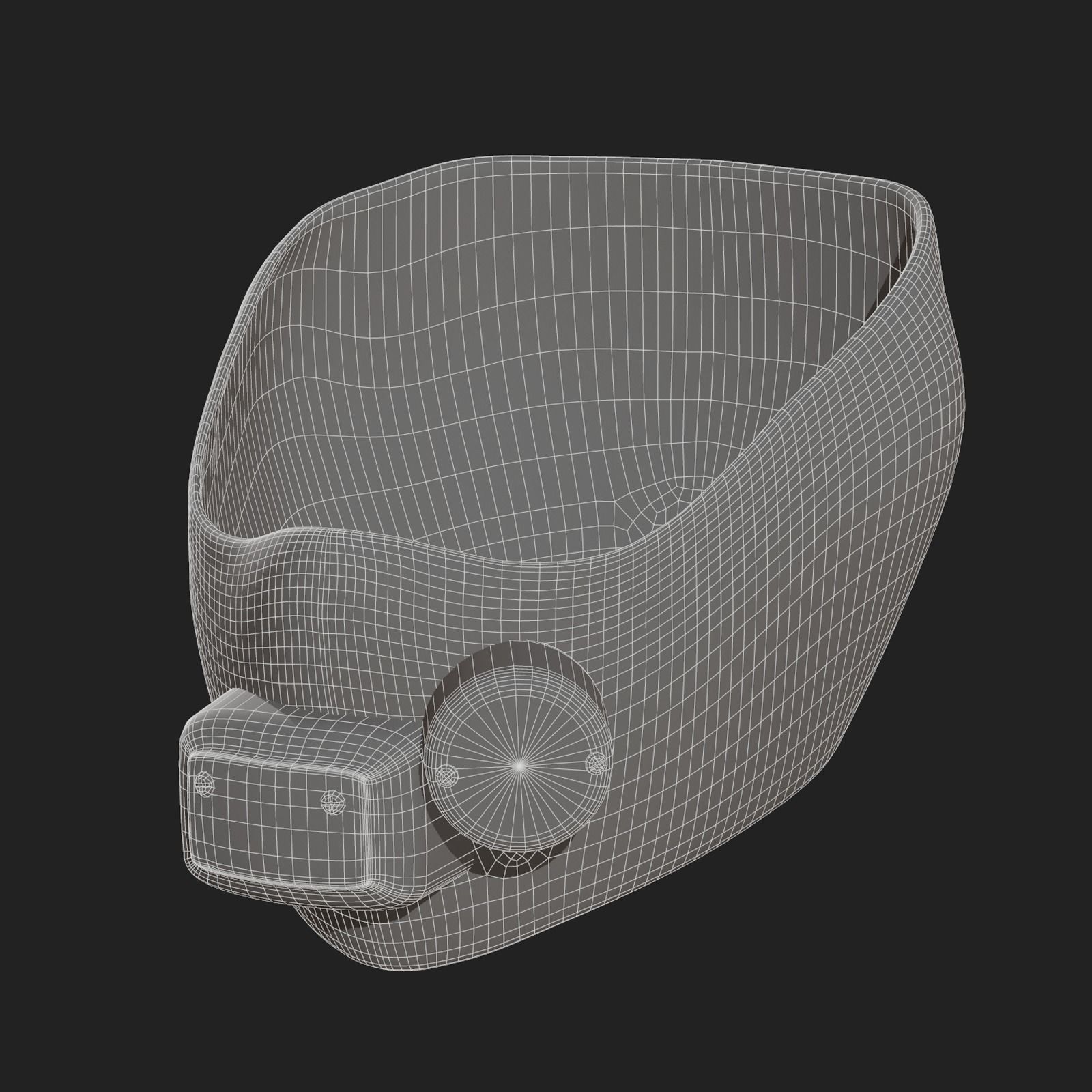 Gas mask respirator scifi futuristic 3d Artist Low-poly 3D model_12