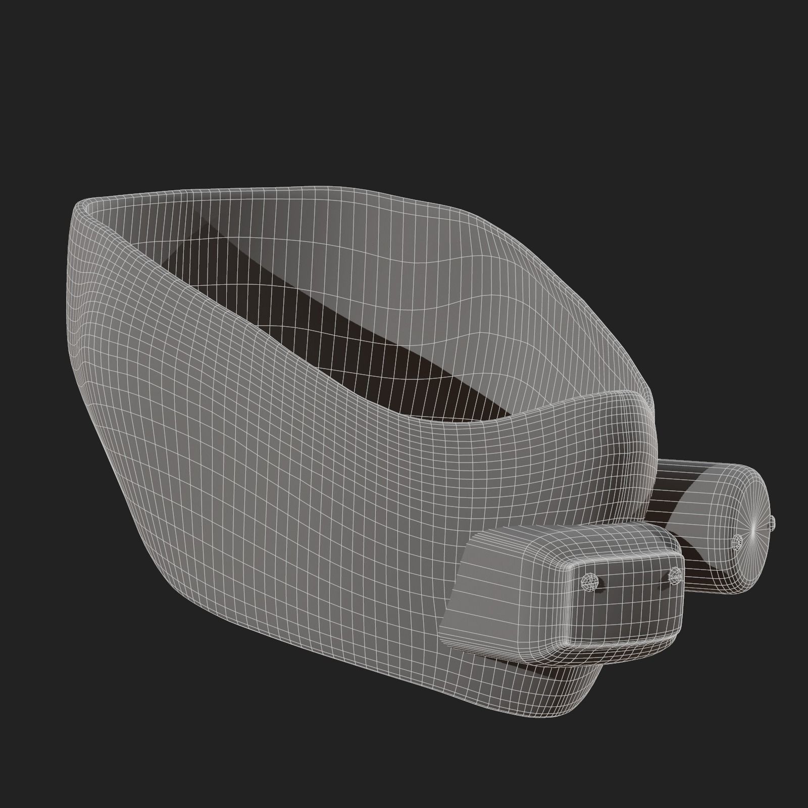 Gas mask respirator scifi futuristic 3d Artist Low-poly 3D model_10