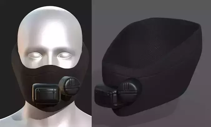 Gas mask respirator scifi futuristic 3d Artist Low-poly 3D model Gas mask respirator scifi futuristic 3d Artist Low-poly 3D model