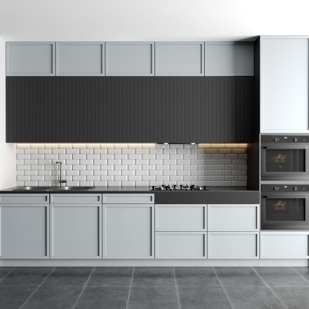 modern kitchen 3D model_2