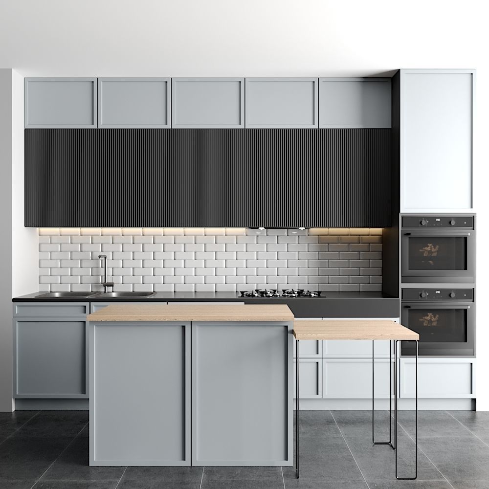 modern kitchen 3D model_1