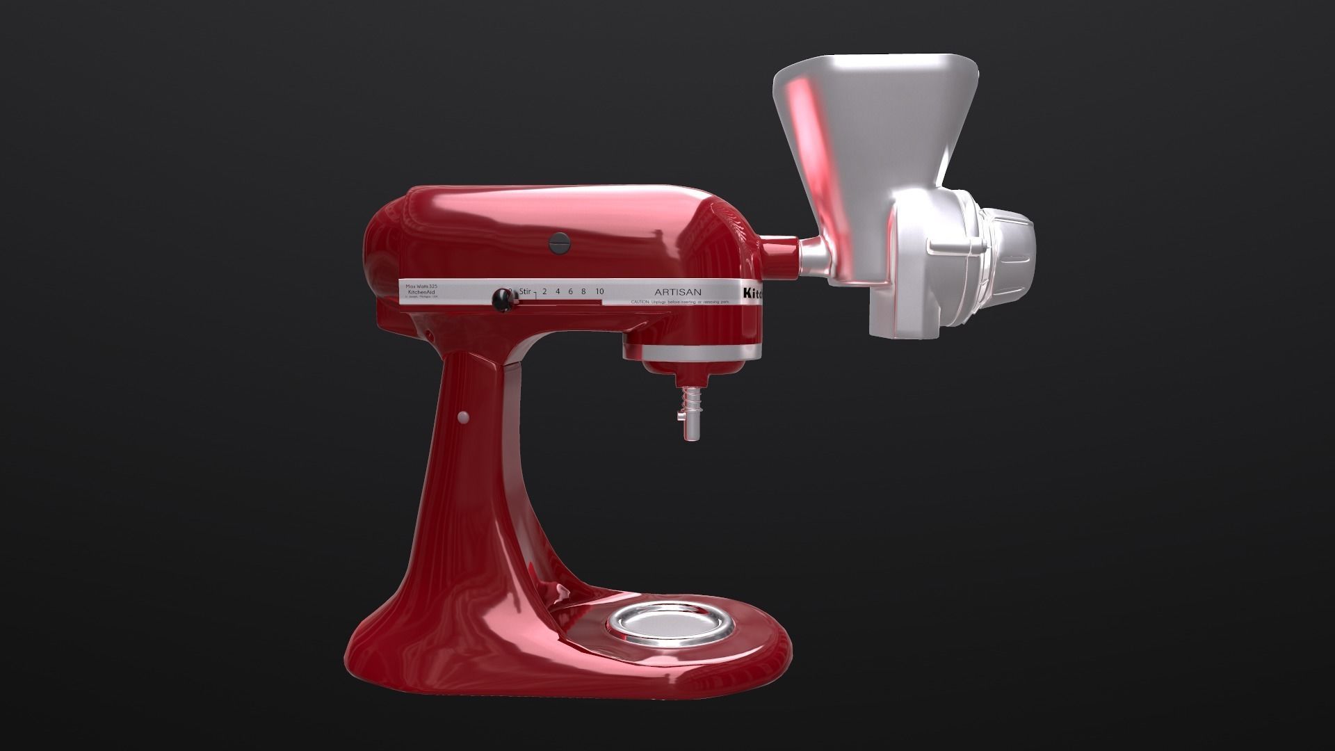 3D model Grain Mill Stand Mixer Attachment VR / AR / lowpoly CGTrader