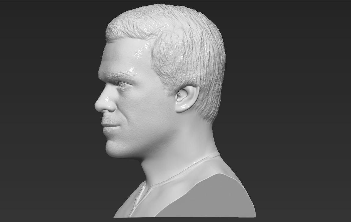 Dexter Morgan bust 3D printing ready stl obj formats 3D print model_9