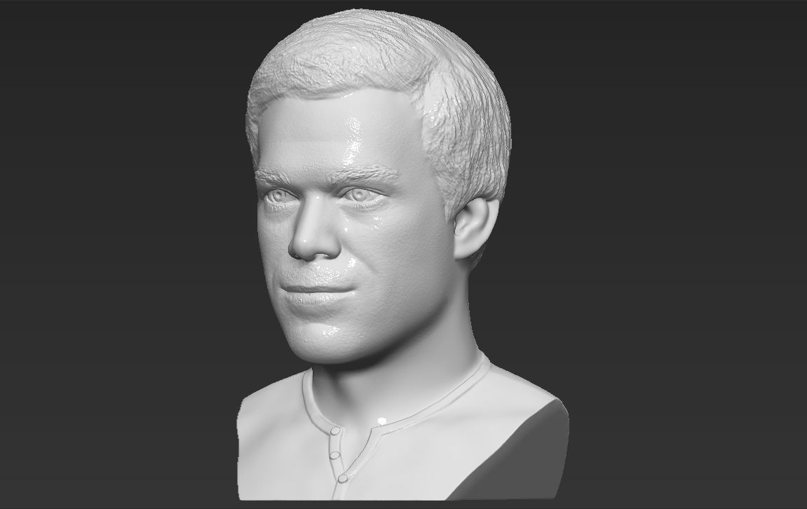 Dexter Morgan bust 3D printing ready stl obj formats 3D print model_7