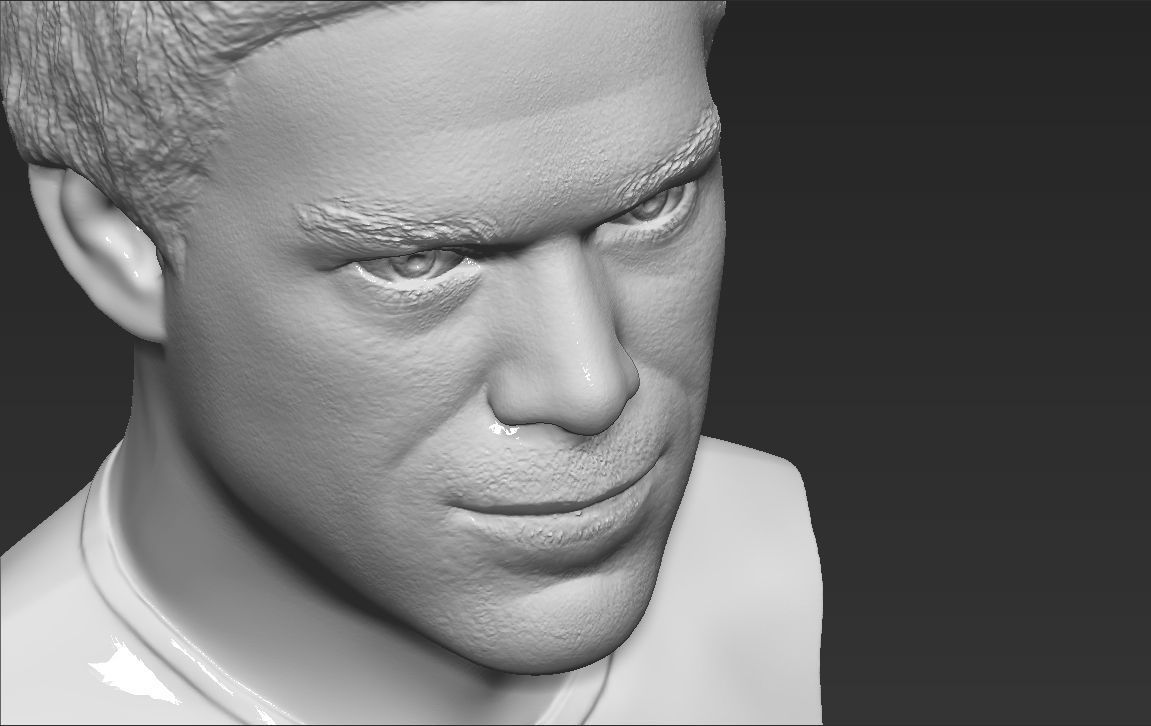 Dexter Morgan bust 3D printing ready stl obj formats 3D print model_21