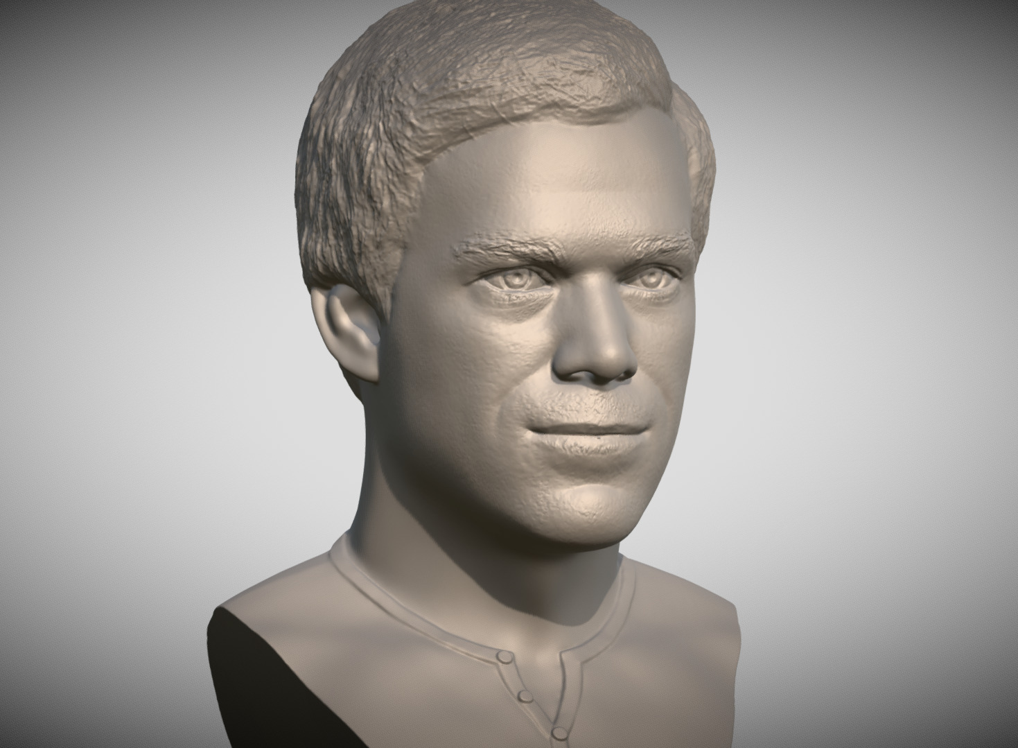 Dexter Morgan bust 3D printing ready stl obj formats 3D print model_2