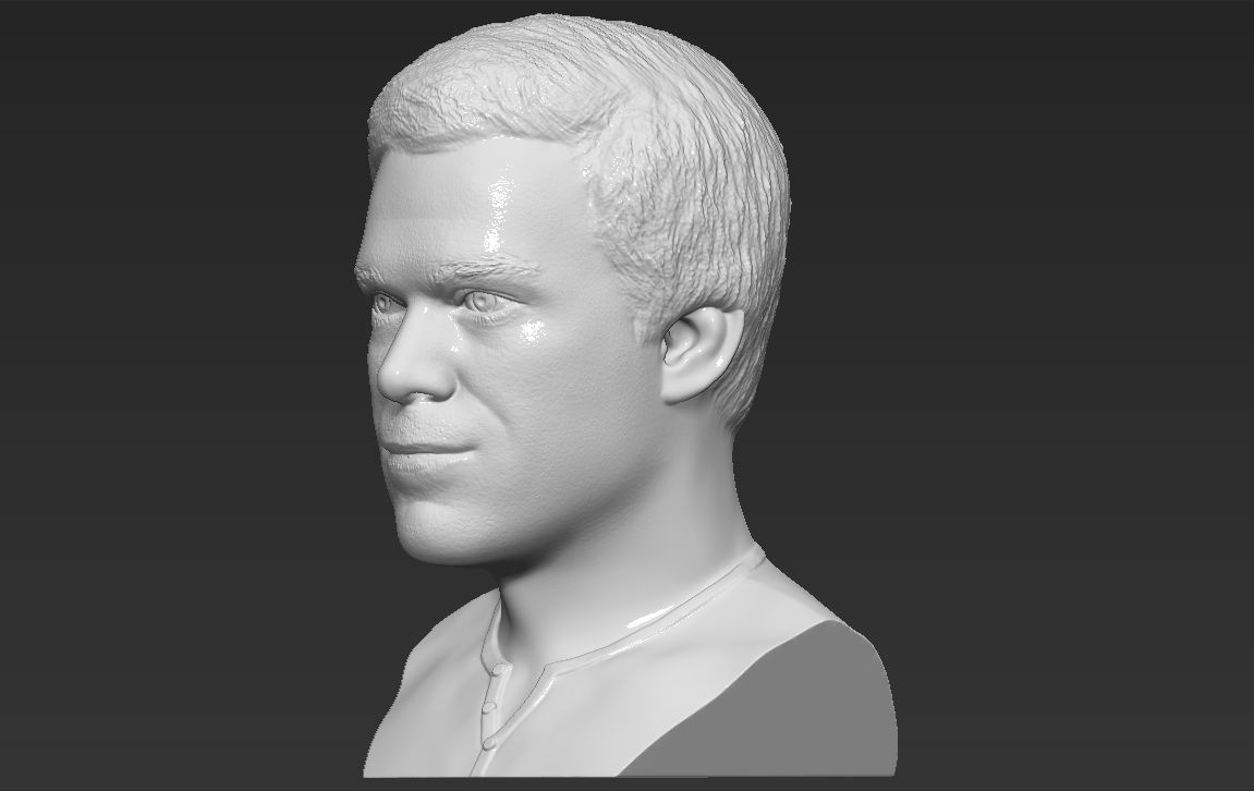 Dexter Morgan bust 3D printing ready stl obj formats 3D print model_8