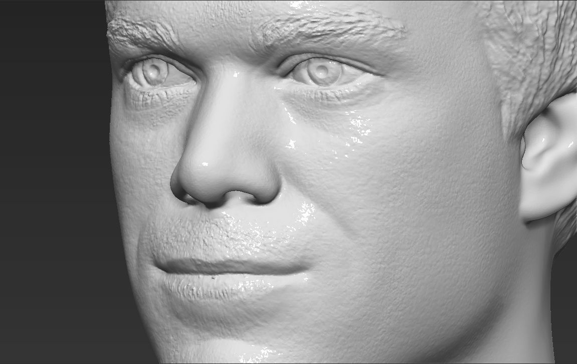 Dexter Morgan bust 3D printing ready stl obj formats 3D print model_19