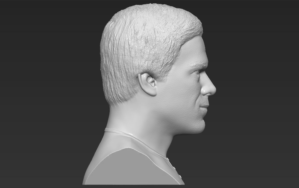 Dexter Morgan bust 3D printing ready stl obj formats 3D print model_14