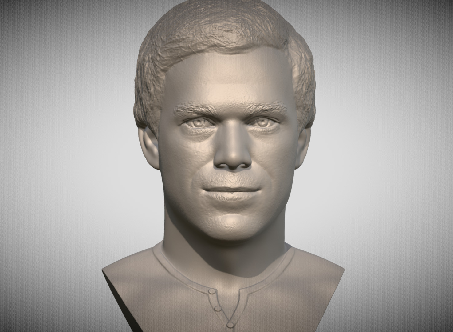 Dexter Morgan bust 3D printing ready stl obj formats 3D print model_1