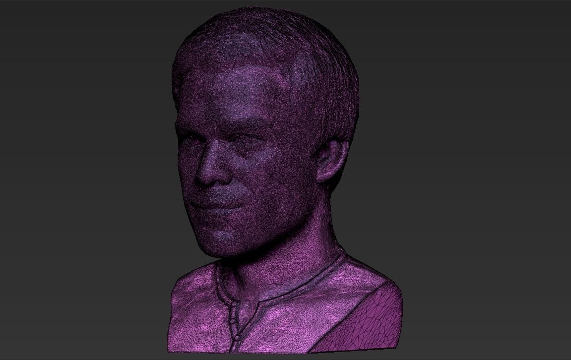 Dexter Morgan bust 3D printing ready stl obj formats 3D print model_29