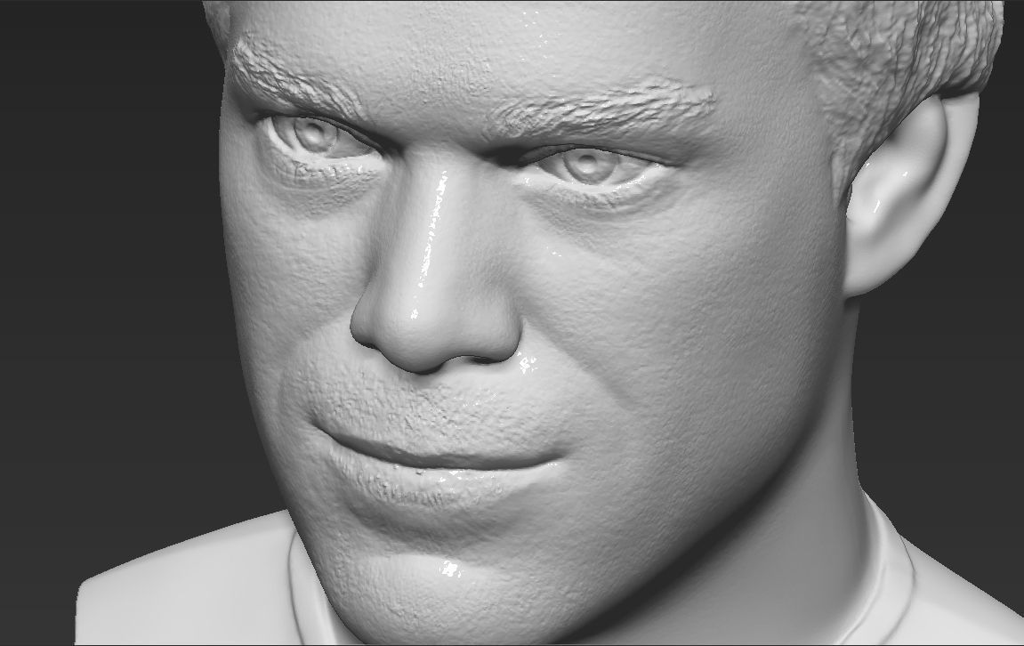 Dexter Morgan bust 3D printing ready stl obj formats 3D print model_20