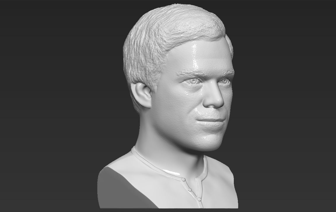 Dexter Morgan bust 3D printing ready stl obj formats 3D print model_15