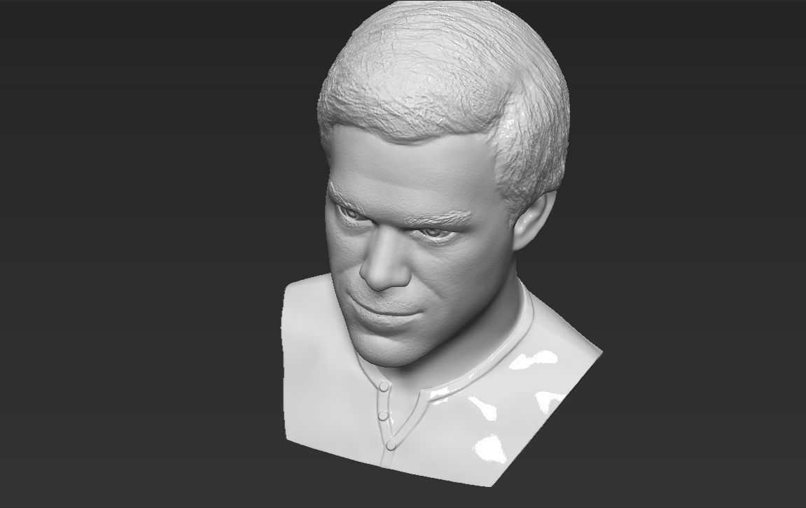 Dexter Morgan bust 3D printing ready stl obj formats 3D print model_27
