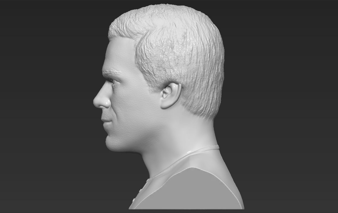Dexter Morgan bust 3D printing ready stl obj formats 3D print model_10