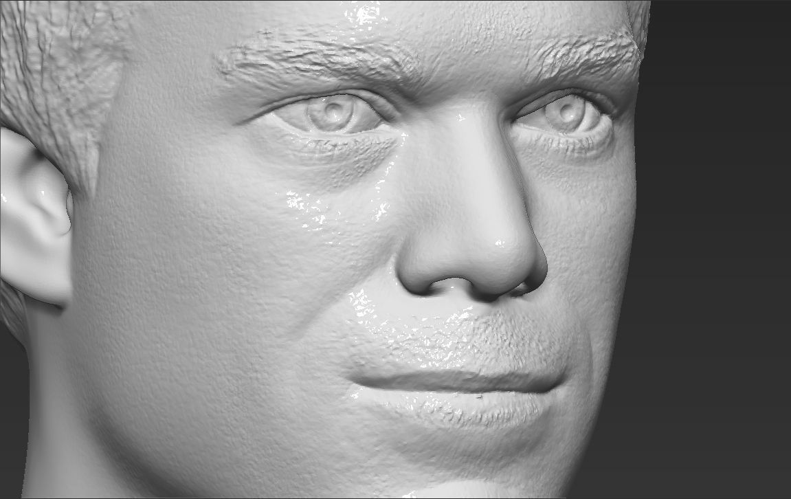 Dexter Morgan bust 3D printing ready stl obj formats 3D print model_18