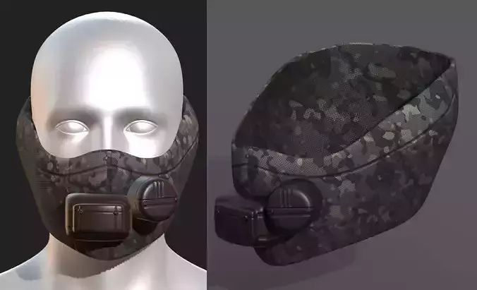 Gas mask respirator scifi futuristic 